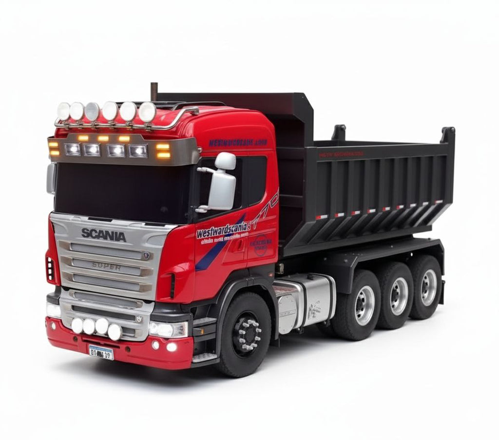 Caminhão Basculante Scania P450 XT 8x4 Euro 6 Controle Remoto - Escala 1/14
