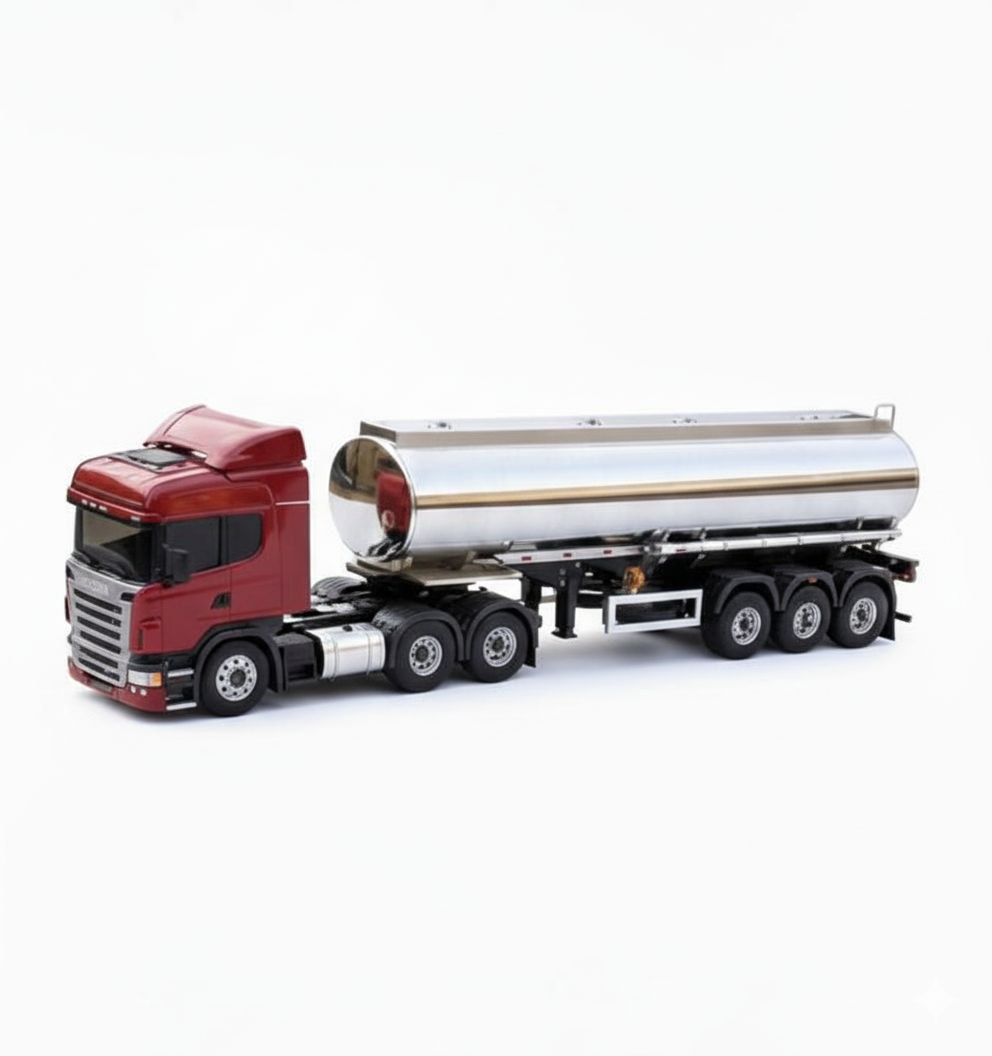 Scania R580 Highline Carreta Tanque Inox – Miniatura RC Escala 1/24